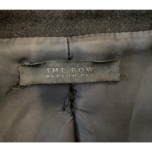 THE ROW Cashmere Belted Wrap Coat Black Sz 0 Quiet Luxury Designer USA - Picture 8 of 16